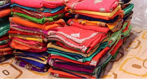 designer saree heavy