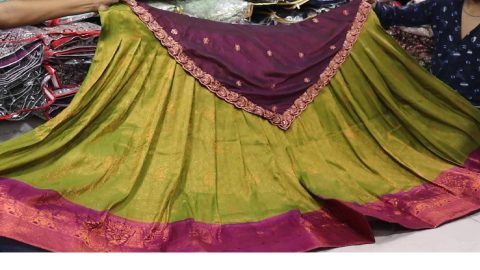 velvet lehenga