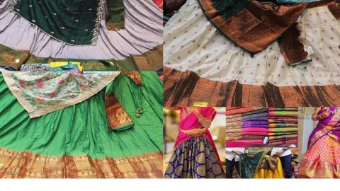 Heavy Designer sarees BANARASI silk net lehengas at Aadi DISCOUNT - YouTube
