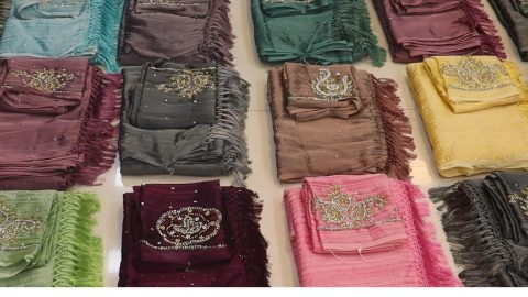 stone work new saree