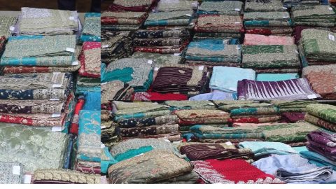 frill designer sarees