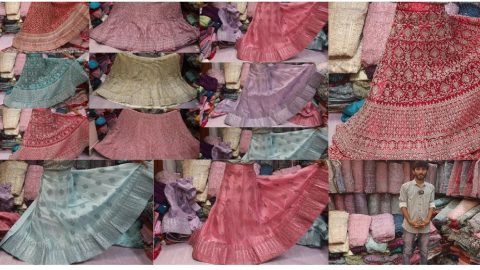 bridal lehenga heavy work