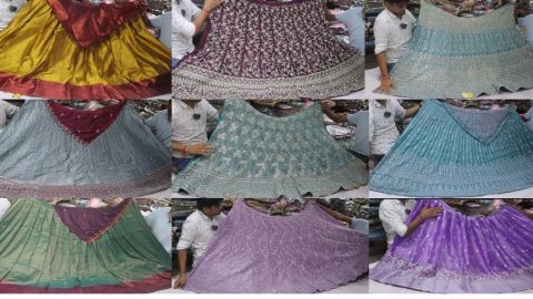 velvet lehenga design