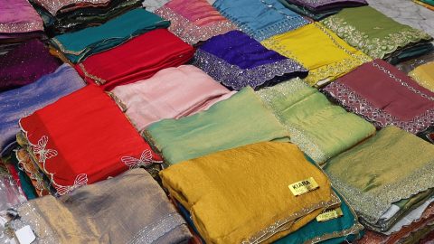 designer stone work saree