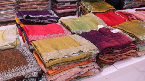 Korean Stone Work Sarees